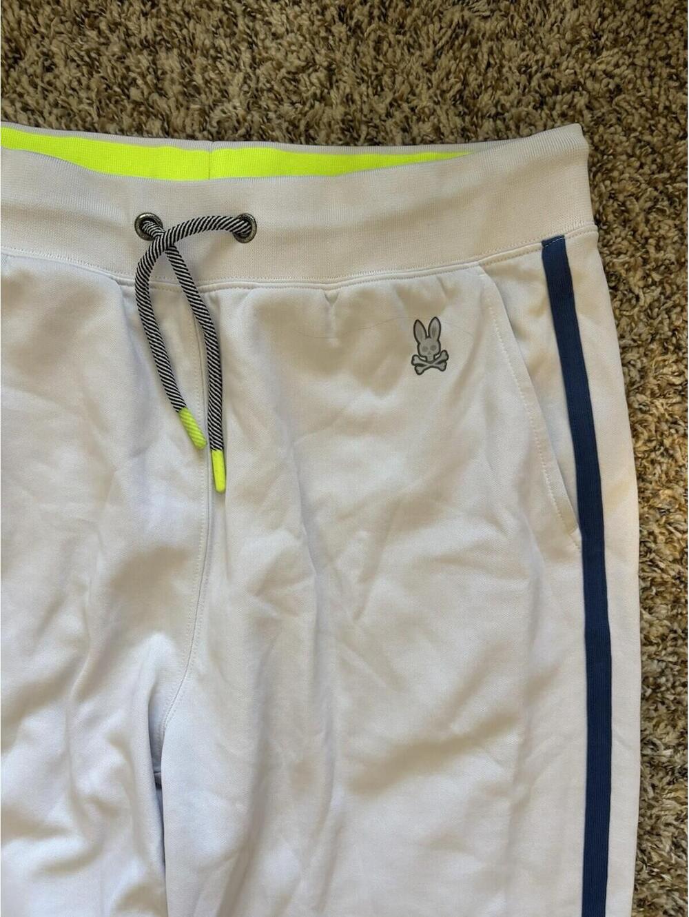 Psycho Bunny Jogger Gray Stretch Pockets Graphic Drawstring Men's Size Large - Picture 6 of 8